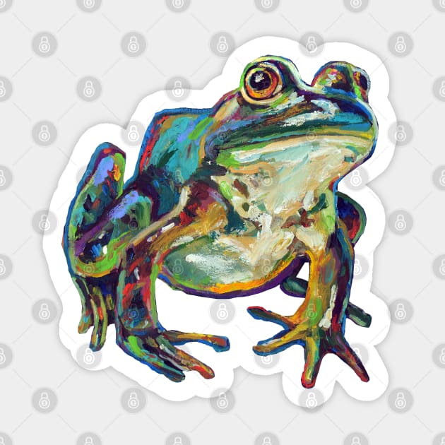 Bullfrog art by Robert Phelps Sticker by RobertPhelpsArt